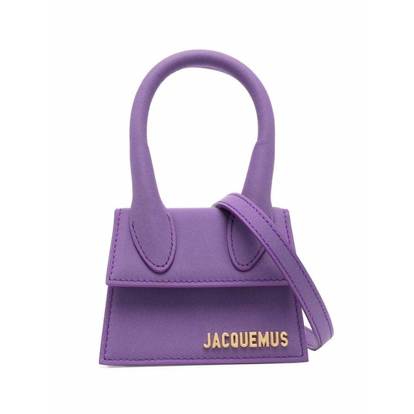 Jacquemus Le Chiquito Matte Leather Crossbody Mini Bag Purple - Picture 1 of 11